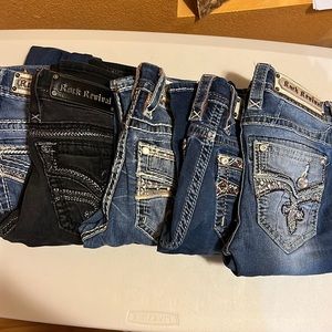 Lord of size 25 rock revival jeans, skinny, boot. Yui, evella, scotia,anais